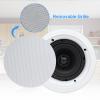 Herdio 5.25 Flush Mount Bluetooth Ceiling Speaker System Max Power 600 Watts Great for Humid Indoor Outdoor, Kitchen,Bedroom,Home Theater,Covered Porches(4 Pcs) view 4