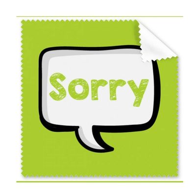 Daily Language Chat Sorry Apologize Cleaning Cloth Phone Screen Glasses Cleaner 5pcs