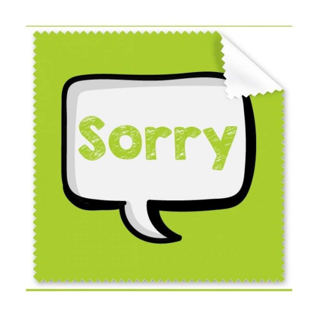 Daily Language Chat Sorry Apologize Cleaning Cloth Phone Screen Glasses Cleaner 5pcs
