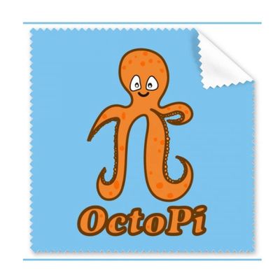 Calculating Mathematical Pi Octopus Cleaning Cloth Phone Screen Glasses Cleaner 5pcs
