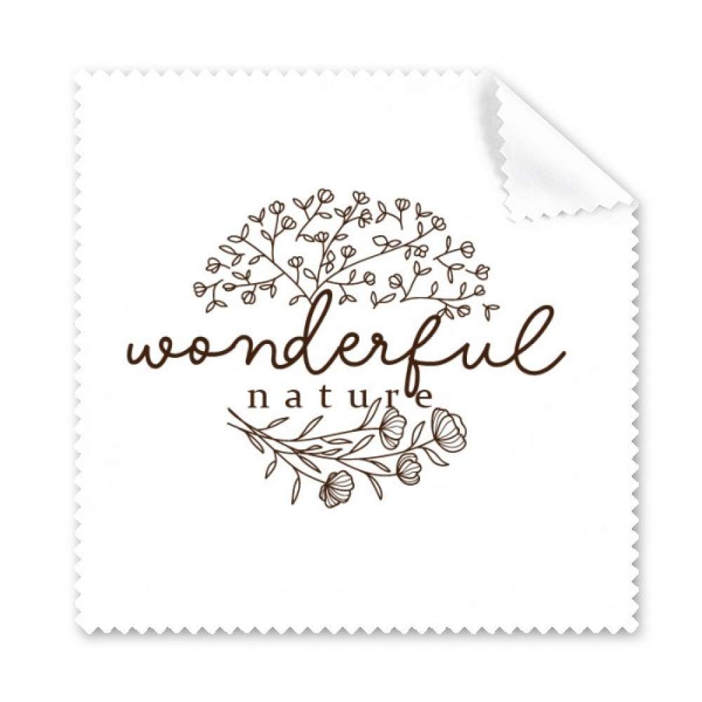 Beautiful Natural Flower Grass Lines Cleaning Cloth Phone Screen Glasses Cleaner 5pcs