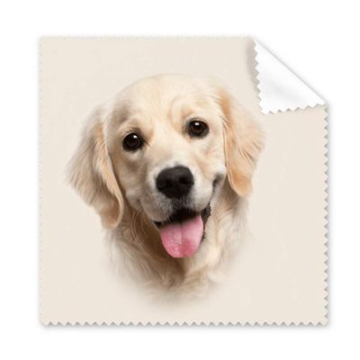 Dog Golden Fur Tongue Art Deco Gift Fashion Cleaning Cloth Phone Screen Glasses Cleaner 5pcs