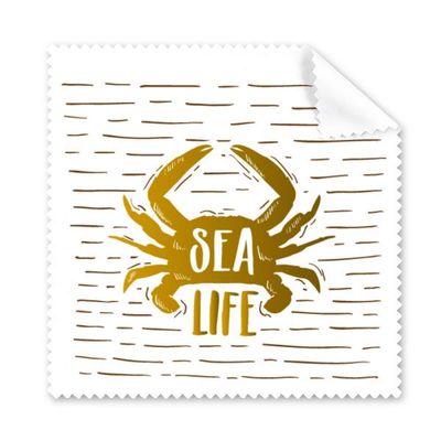 Crab Food Marine Life Art Deco Gift Fashion Cleaning Cloth Phone Screen Glasses Cleaner 5pcs