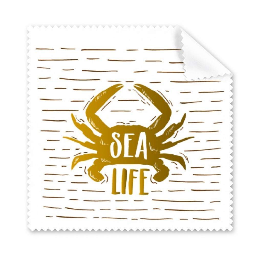 Crab Food Marine Life Art Deco Gift Fashion Cleaning Cloth Phone Screen Glasses Cleaner 5pcs