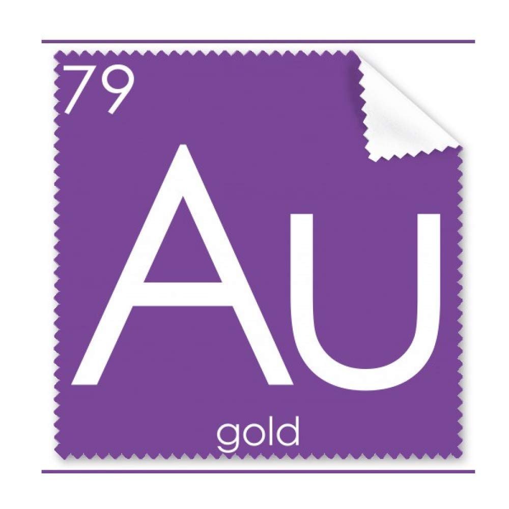 Chemistry Elements Period Table Transition Metals Gold Au Cleaning Cloth Phone Screen Glasses Cleaner 5pcs