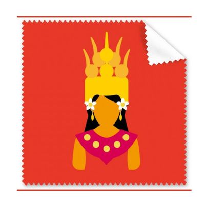 Cambodian Holiday Travel Headdress Cleaning Cloth Phone Screen Glasses Cleaner 5pcs