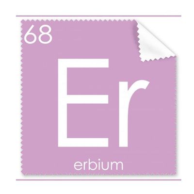 Chemistry Elements Period Table Lanthanide Erbium Er Cleaning Cloth Phone Screen Glasses Cleaner 5pcs