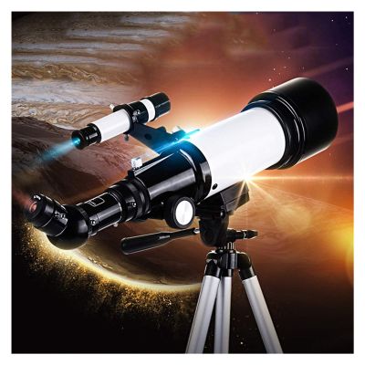 YXCKG Portable Telescope Beginners Telescopes with Tripod & Finder Scope, 70mm Refractor Telescope for Astronomy, Focal Ratio 5.76, High Definition Night Vision Entry Telescope (Size : Package 2)