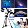 YXCKG Portable Telescope Beginners Telescopes with Tripod & Finder Scope, 70mm Refractor Telescope for Astronomy, Focal Ratio 5.76, High Definition Night Vision Entry Telescope (Size : Package 2) view 3