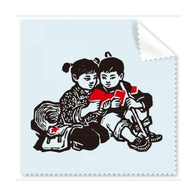 China Red Education Propaganda Study Cleaning Cloth Phone Screen Glasses Cleaner 5pcs