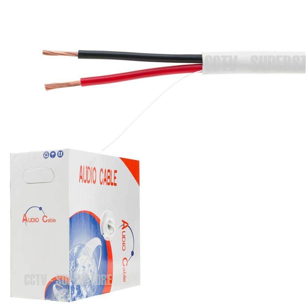 50ft - In Wall 16/2 16 AWG Gauge 2 Conductor Speaker Wire Cable CL2