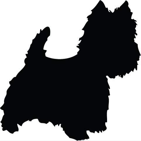 Decaltor Black Westie - Laptop Stickers - 5" Vinyl Decal -Funny Laptop, Phone, Tablet Vinyl Decal Sticker,Bumper Sticker