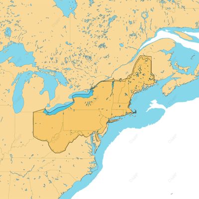 C-MAP Reveal Lakes - US Lakes North East, Map Card for Marine GPS Navigation