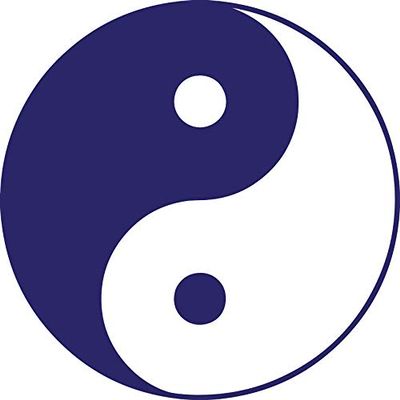 Decaltor Purple YIN & YANG - Laptop Stickers - 5" Vinyl Decal -Funny Laptop, Phone, Tablet Vinyl Decal Sticker,Bumper Sticker