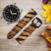 CA0528 Tiger Stripes Graphic Printed Leather & Silicone Smart Watch Band Strap for Wristwatch Smartwatch Smart Watch Size (22mm) view 2