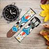 CA0357 Cute Nerd Owl Cartoon Leather & Silicone Smart Watch Band Strap for Wristwatch Smartwatch Smart Watch Size (20mm) view 2