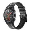 CA0360 Black Marble Graphic Printed Leather Smart Watch Band Strap for Wristwatch Smartwatch Smart Watch Size (18mm) view 1