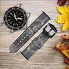 CA0360 Black Marble Graphic Printed Leather Smart Watch Band Strap for Wristwatch Smartwatch Smart Watch Size (18mm) view 2