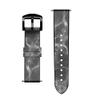 CA0360 Black Marble Graphic Printed Leather Smart Watch Band Strap for Wristwatch Smartwatch Smart Watch Size (18mm) view 3