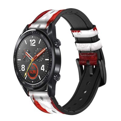 CA0468 Christmas Santa Red Suit Leather Smart Watch Band Strap for Wristwatch Smartwatch Smart Watch Size (18mm)