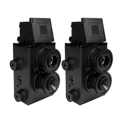 DEVMO 2 PCS DIY Lightnes Compatible with Classic Retro Holga Lomo Recesky TLR Camera 35mm Film Twin Lens Reflex Kit