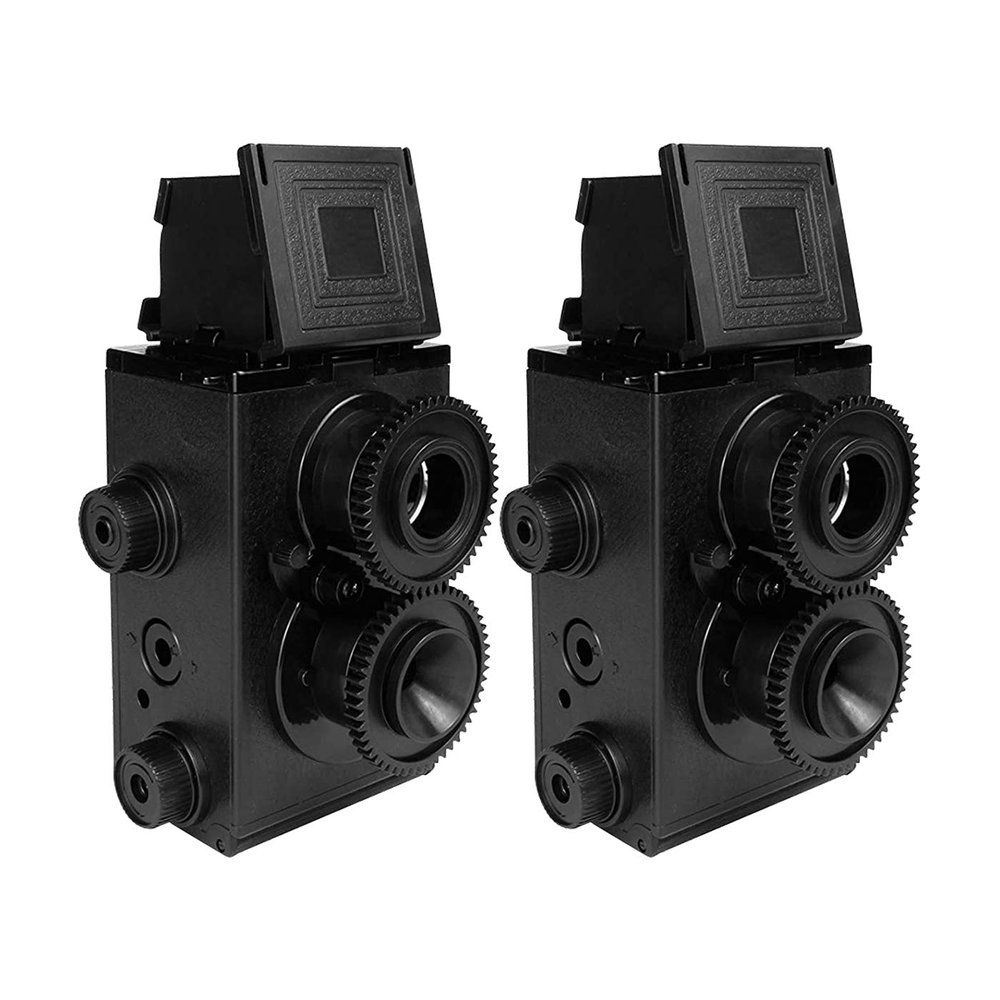 DEVMO 2 PCS DIY Lightnes Compatible with Classic Retro Holga Lomo Recesky TLR Camera 35mm Film Twin Lens Reflex Kit