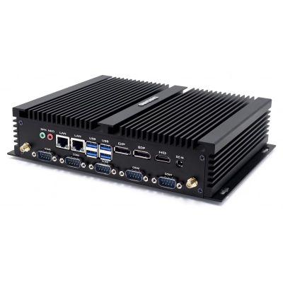 BASOARO Industrial Mini PC Win 11, Mini Desktop PC Core i5 8250U, 16G RAM 128G SSD, Gigabit Ethernet, DP/EDP/HD, LPT Port, 6 RS232 COM, WiFi, BT, Support Linux Ubuntu