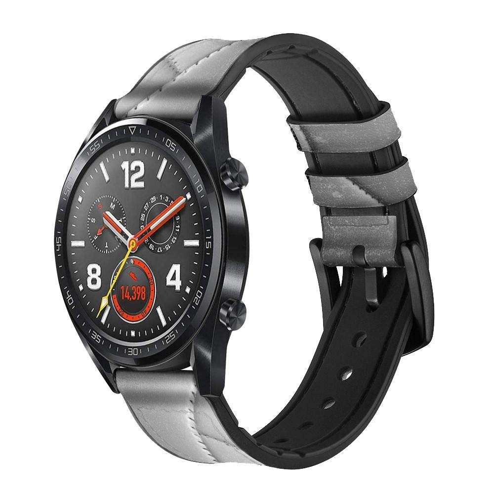 CA0364 Volleyball Ball Leather & Silicone Smart Watch Band Strap for Wristwatch Smartwatch Smart Watch Size (20mm)