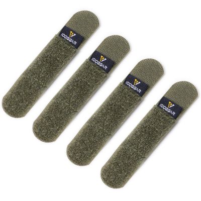IDOGEAR Tactical Fastening Binding Strap Hook & Loop Reusable Strap (Ranger Green, Medium(4 pcs)