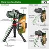 40X60 Monocular Telescope with Smartphone Holder& Tripod, High Power Nitrogen-Filled Monocular for Adults with BAK4 Prism & FMC Lens, HD Monocular Scope for Birdwatching Hiking Concert Travelling view 3