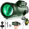 40X60 Monocular Telescope with Smartphone Holder& Tripod, High Power Nitrogen-Filled Monocular for Adults with BAK4 Prism & FMC Lens, HD Monocular Scope for Birdwatching Hiking Concert Travelling view 4