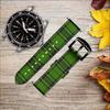 CA0289 Tartan Green Pattern Leather & Silicone Smart Watch Band Strap for Wristwatch Smartwatch Smart Watch Size (20mm) view 2