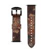 CA0417 Rust Steel Texture Graphic Printed Leather & Silicone Smart Watch Band Strap for Wristwatch Smartwatch Smart Watch Size (20mm) view 3