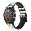 CA0637 Carnival Pattern Leather & Silicone Smart Watch Band Strap for Wristwatch Smartwatch Smart Watch Size (22mm) view 1