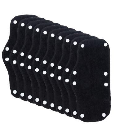 GORGECRAFT 10PCS Black Cotton Washable Hard Hat Sweatband Reusable Snap-On Sweatband Hard Hat Liner for Safety Accessories