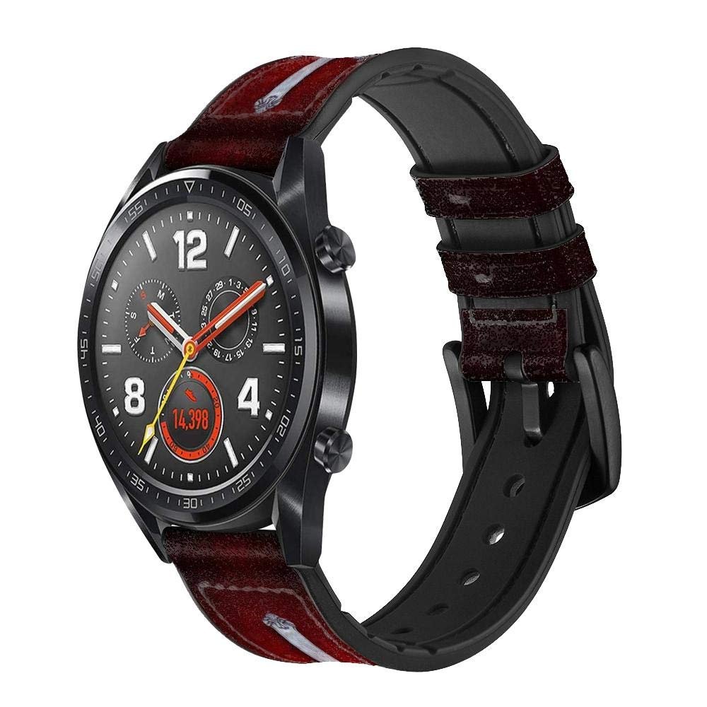CA0591 Christian Cross Leather Smart Watch Band Strap for Wristwatch Smartwatch Smart Watch Size (18mm)