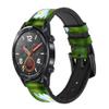 CA0202 Forget Me Not Leather & Silicone Smart Watch Band Strap for Wristwatch Smartwatch Smart Watch Size (22mm) view 1