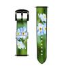CA0202 Forget Me Not Leather & Silicone Smart Watch Band Strap for Wristwatch Smartwatch Smart Watch Size (22mm) view 3