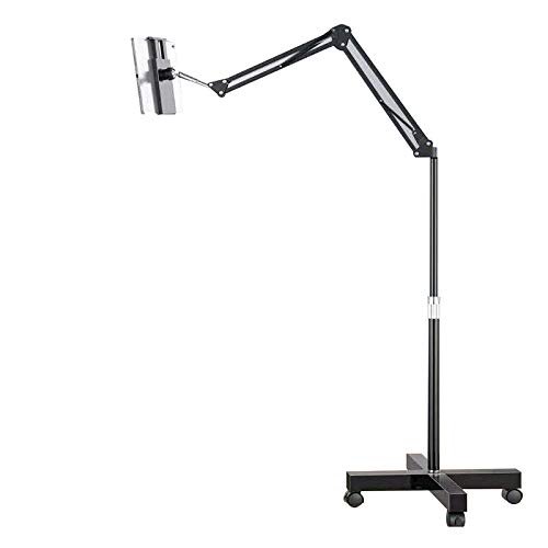 Mobile Tablet Floor Stand Tablet Holder Mount,Tablet Stand with wheelsAdjustable Height & Stable Base, Compatible iPad Mini Air Pro 12.9, Galaxy Tab, Kindle, Phones (4.7''-13'')