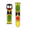 CA0322 Funny Pineapple Sunglasses Kiss Leather & Silicone Smart Watch Band Strap for Wristwatch Smartwatch Smart Watch Size (20mm) view 3