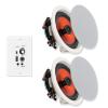 Herdio 6.5 Inch Ceiling Speakers Bluetooth (Pairs) 300 Watt Flush Mount in Wall Amplifier Receiver Suitable for Indoor Home & Covered Outdoor Porch view 1