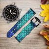 CA0556 Green Mermaid Fish Scale Leather & Silicone Smart Watch Band Strap for Wristwatch Smartwatch Smart Watch Size (22mm) view 2