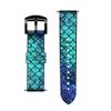 CA0556 Green Mermaid Fish Scale Leather & Silicone Smart Watch Band Strap for Wristwatch Smartwatch Smart Watch Size (22mm) view 3