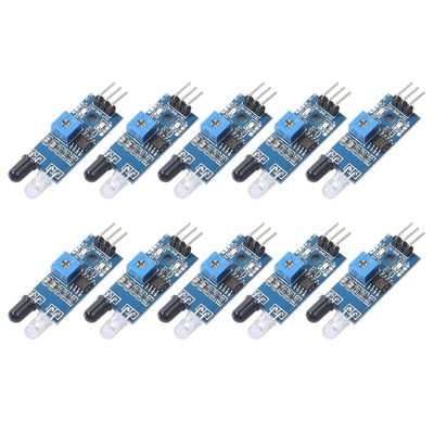 DEVMO 10 pcs IR Infrared Obstacle Avoidance Sensor IR Transmitting and Receiving Tube Photoelectric Switch 3-pin Compatible with Ar-duino Smart Car Robot
