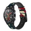 CA0655 US National Flag Leather & Silicone Smart Watch Band Strap for Wristwatch Smartwatch Smart Watch Size (22mm) view 1