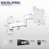 VIVO Full Motion Ultrawide Monitor Wall Mount, Fits Ultra-Wide Screens up to 49 inches and 44 lbs, Tilt and Swivel Arm, White, MOUNT-VW01MW view 3