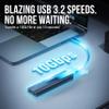 Sabrent USB 3.2 Type-C Tool-Free Enclosure for M.2 PCIe NVMe and SATA SSDs (EC-SNVE) view 2