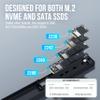 Sabrent USB 3.2 Type-C Tool-Free Enclosure for M.2 PCIe NVMe and SATA SSDs (EC-SNVE) view 4