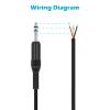 6.35mm 1/4" to Speaker Wire Adapter, 6ft 6.3mm TRS Stereo Male Plug to Bare Wire Pigtail Connector Repair 6.35mm Jack Audio Cable for Microphone Speaker Electric Guitar Bass Keyboard Amplifier view 3