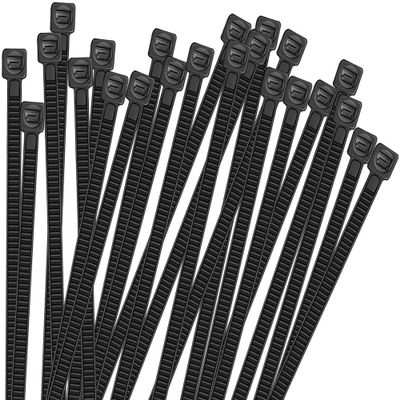 100pcs Outdoor UV Resistant Black Cable Ties Heavy Duty Zip Ties Multi-Purpose Self-Locking Black Nylon Tie Wraps Organize Bundles 2.5x100mm (0.1x3.9 inch)